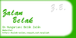 zalan belak business card